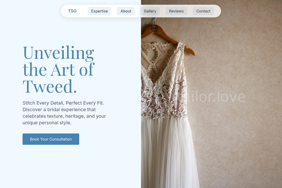 Tweed Wedding Dress